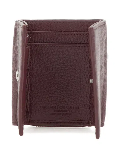 Gianni Chiarini Zip-around Leather Wallet In Burgundy