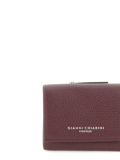 Gianni Chiarini Zip-around Leather Wallet In Burgundy