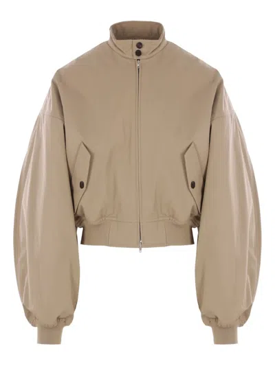 Balenciaga Men's Round Harrington Jacket In White