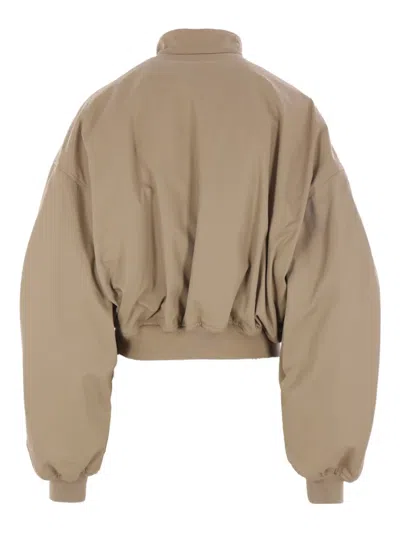 Balenciaga Men's Round Harrington Jacket In White