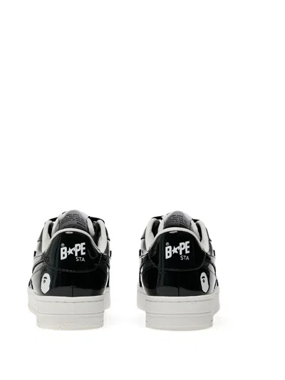 A Bathing Ape Sta Icon Patent Leather Low-top Sneakers
