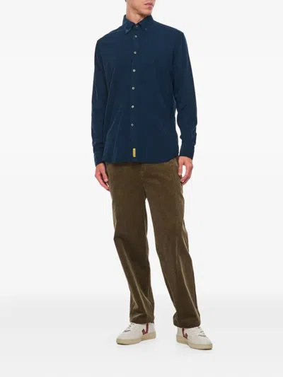 Bd Baggies Button-down Cotton Shirt In Blue