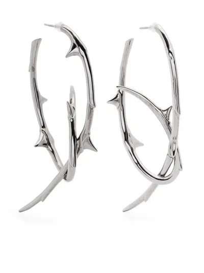 Shaun Leane Rose Thorn Statement Hoop Earrings