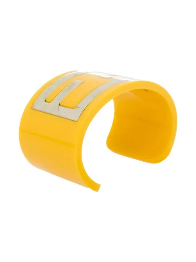 Pre-owned Fendi Ff Open Cuff Bracelet