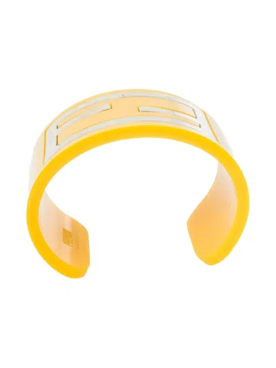 Pre-owned Fendi Ff Open Cuff Bracelet
