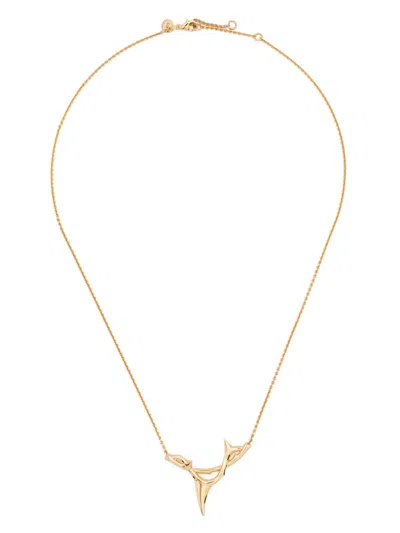 Shaun Leane Rose Thorn Branch Pendant Necklace In Gold