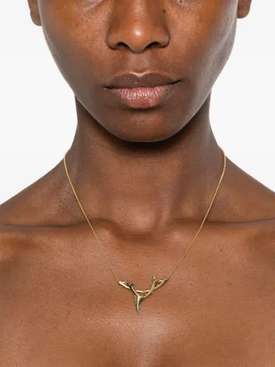 Shaun Leane Rose Thorn Branch Pendant Necklace In Gold