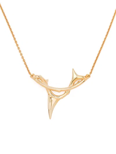 Shaun Leane Rose Thorn Branch Pendant Necklace In Gold