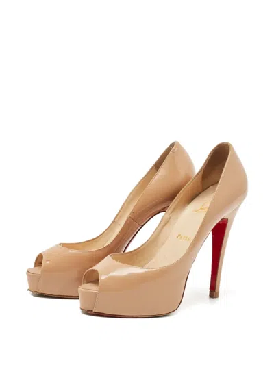 Pre-owned Christian Louboutin 120mm Peep-toe Pumps
