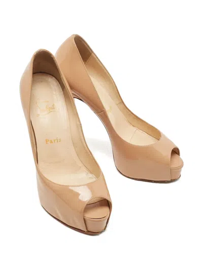 Pre-owned Christian Louboutin 120mm Peep-toe Pumps