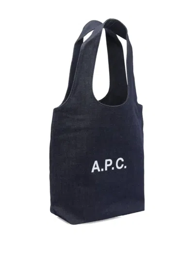 Apc Medium Ninon Denim Tote Bag