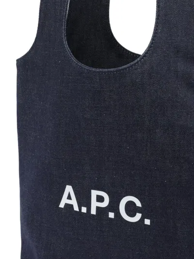 Apc Medium Ninon Denim Tote Bag