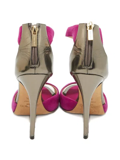 Pre-owned Jimmy Choo 120mm Leather Heeled Sandals In Pink