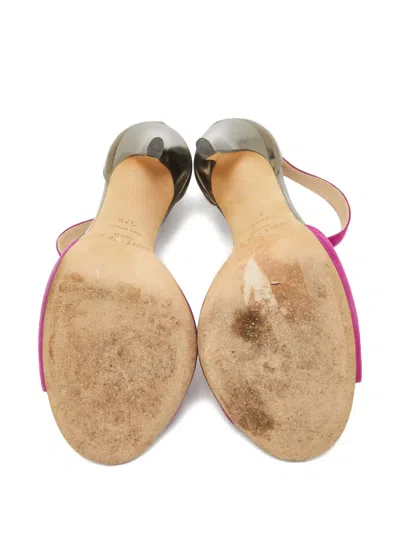 Pre-owned Jimmy Choo 120mm Leather Heeled Sandals In Pink