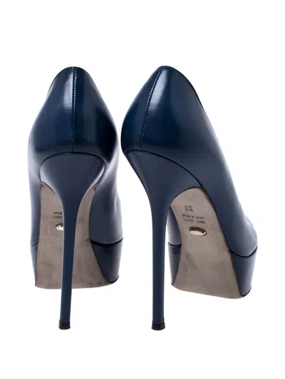 Pre-owned Sergio Rossi Vintage  135mm Platform Peep-toe Pumps