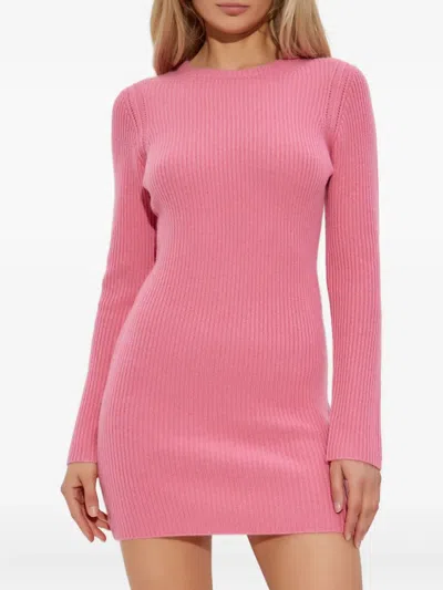 Lisa Yang Ribbed Mini Dress In Pink
