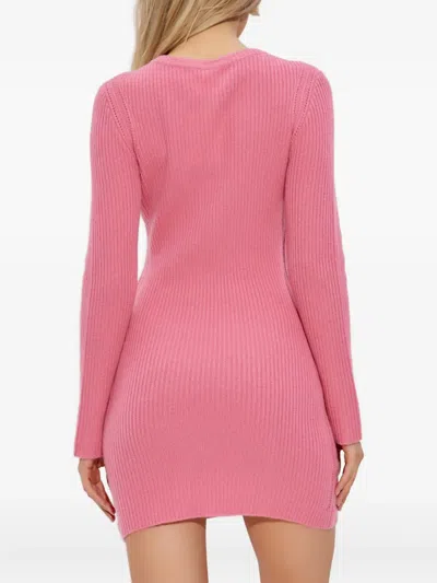 Lisa Yang Ribbed Mini Dress In Pink