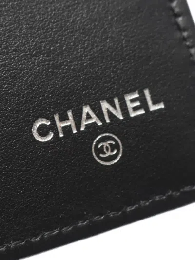 Pre-owned Chanel 2021 Matelasse Zip Wallet In Black