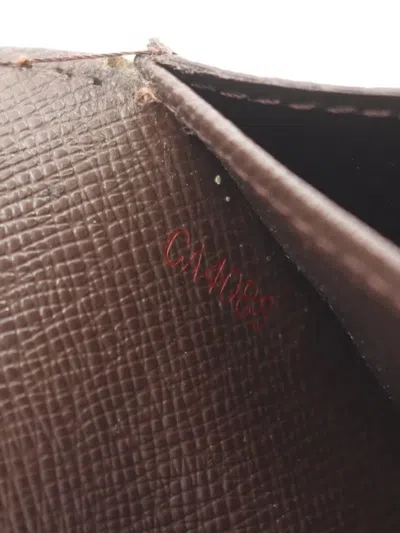 Pre-owned Louis Vuitton 2008 Portefeuil Check Wallet In Brown