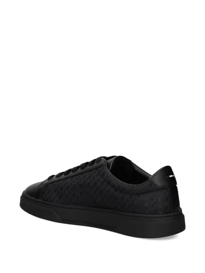 Hugo Boss Black Logo Details Lace-up Sneakers In Black