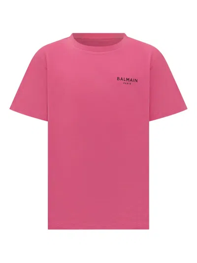 Balmain Logo T-shirt In Pink