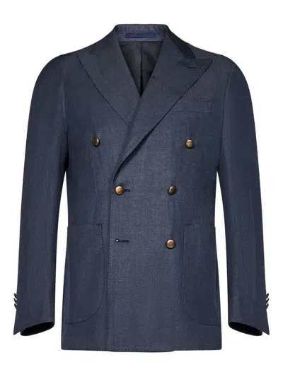 Franzese Collection Franzese Napoli David Beckham Model Blazer In Blue