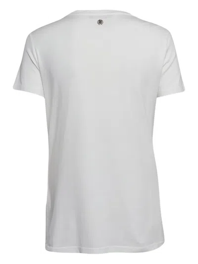 Pre-owned Roberto Cavalli Vintage 2010 Paisley-embellishment T-shirt In White