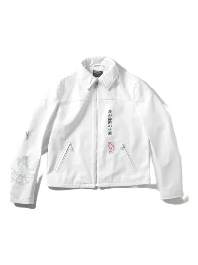 Enfants Riches Deprimes Bicycle Print Leather Jacket