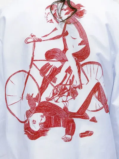 Enfants Riches Deprimes Bicycle Print Leather Jacket