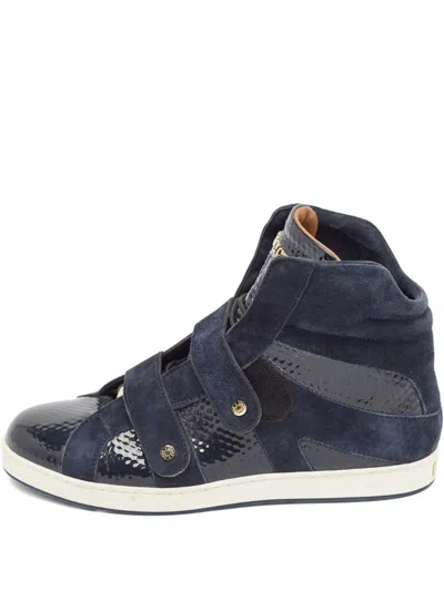 Pre-owned Jimmy Choo Panelled Sneakers In Blue