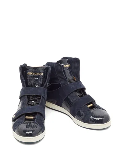 Pre-owned Jimmy Choo Panelled Sneakers In Blue