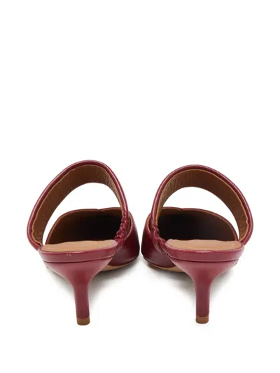 Pre-owned Malone Souliers Padded Leather Mules In Red