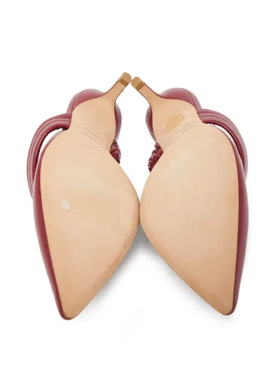 Pre-owned Malone Souliers Padded Leather Mules In Red