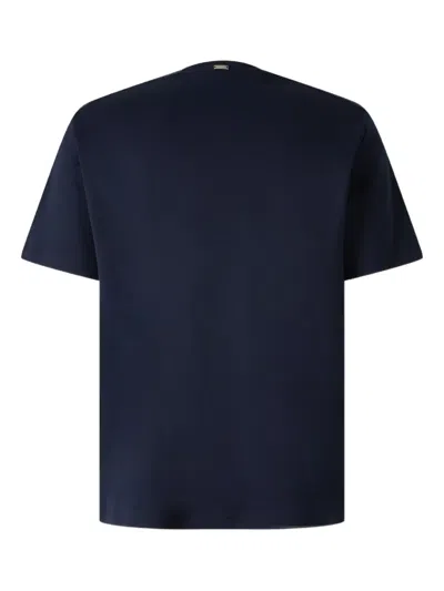 Herno Patch-pocket T-shirt In Blue