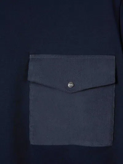 Herno Patch-pocket T-shirt In Blue