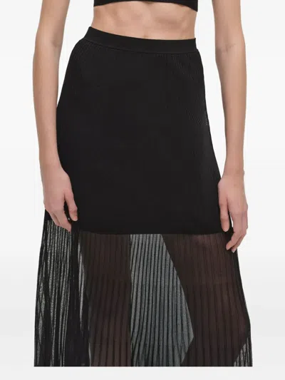 Simkhai Gennie Pleated-knit Maxiskirt