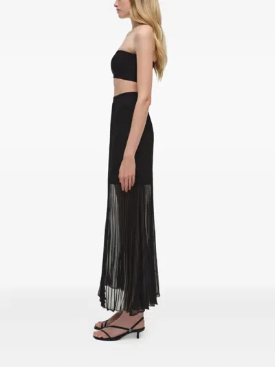 Simkhai Gennie Pleated-knit Maxiskirt