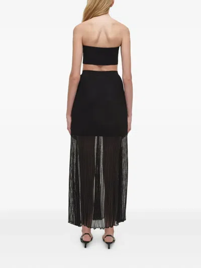 Simkhai Gennie Pleated-knit Maxiskirt