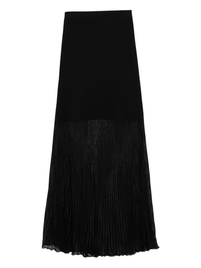 Simkhai Gennie Pleated-knit Maxiskirt