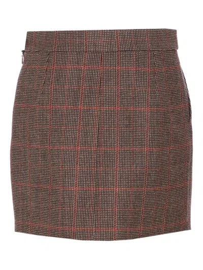 Chloé Plaid-pattern Mini Skirt