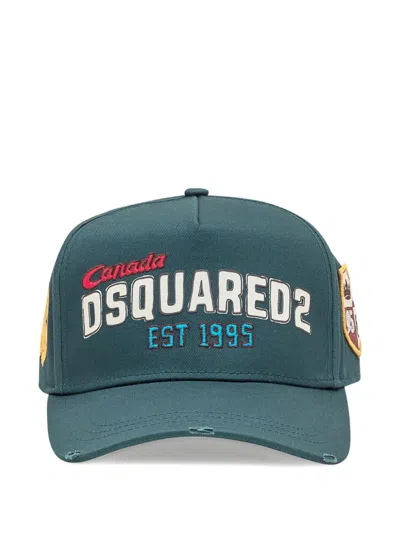 Dsquared2 Logo-print Distressed Baseball Cap In Neutral