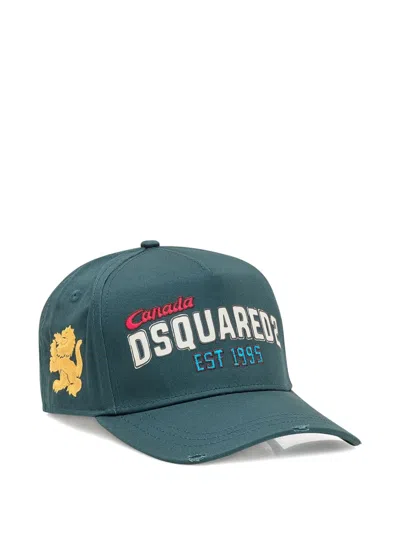 Dsquared2 Logo-print Distressed Baseball Cap In Neutral