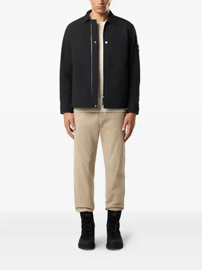 Stone Island Mens Black Soft-shell Pointed-collar Jacket In Black