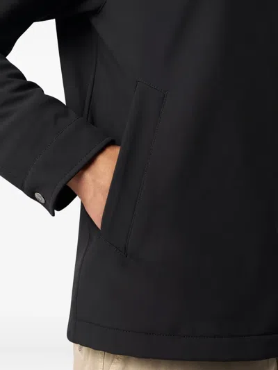 Stone Island Mens Black Soft-shell Pointed-collar Jacket In Black