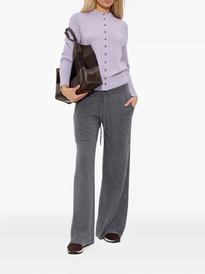 Lisa Yang Nellia Button-front Cashmere Cardigan In Purple
