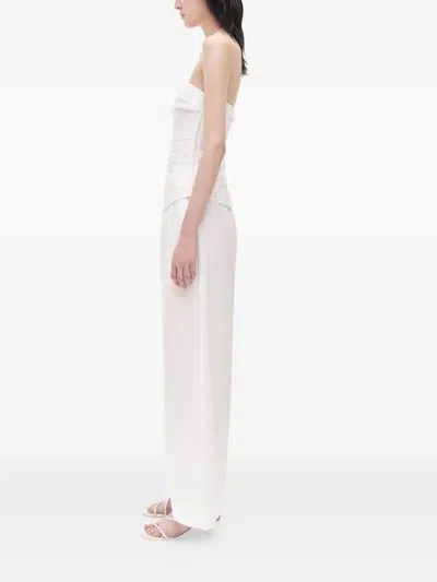 Simkhai Emerson Ruched Bustier Top In White