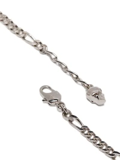 Alexander Mcqueen Skull-charm Curb-chain Necklace In Metallic