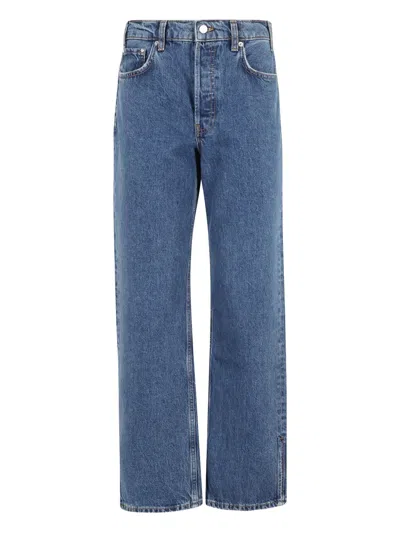 Anine Bing Manon Wide-leg Jeans In Blue