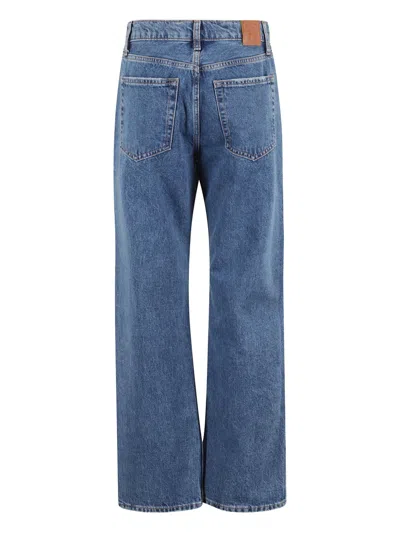 Anine Bing Manon Wide-leg Jeans In Blue