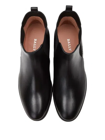 Bally Pull-tab Chelsea Boots In Black